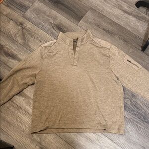 Greg Norman Tan Long Sleeve Pullover